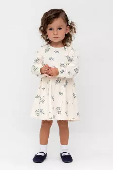 Платье для девочек CROCKID, КР 5925, цвет - светло-бежевый
