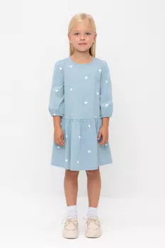 Платье для девочек CROCKID, КР 5931, цвет - синий