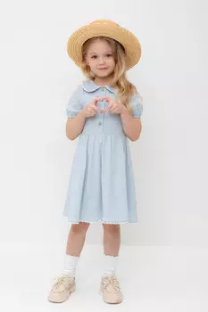 Платье для девочек CROCKID, КР 5932, цвет - голубой