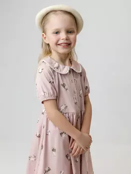 Платье для девочек CROCKID, КР 5932, цвет - розовый
