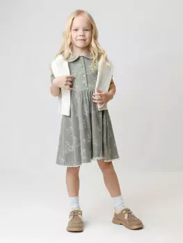 Платье для девочек CROCKID, КР 5932, цвет - зеленый