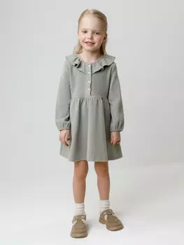 Платье для девочек CROCKID, КР 5941, цвет - зеленый