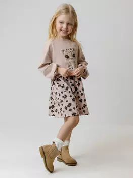 Платье для девочек CROCKID, КР 5953, цвет - бежевый