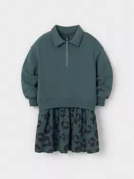 Платье для девочек CROCKID, КР 5962, цвет - зеленый