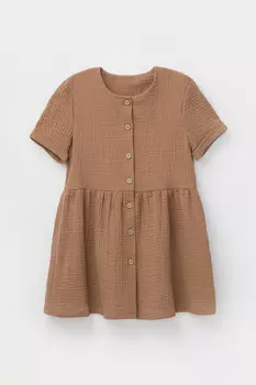 Платье для девочек CROCKID, ТК 52095, цвет - коричневый