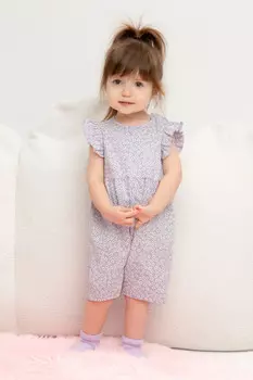 Полукомбинезон для девочек CROCKID, КР 6462, цвет - фиолетовый