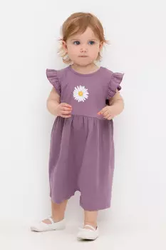 Полукомбинезон для девочек CROCKID, КР 6497, цвет - бордовый