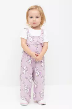 Полукомбинезон для девочек CROCKID, КР 6544, цвет - фиолетовый