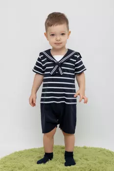 Полукомбинезон для мальчиков CROCKID, КР 6159, цвет - темно-синий