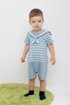 Полукомбинезон для мальчиков CROCKID, КР 6159, цвет - синий