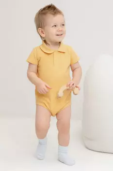 Полукомбинезон для мальчиков CROCKID, КР 6464, цвет - желтый