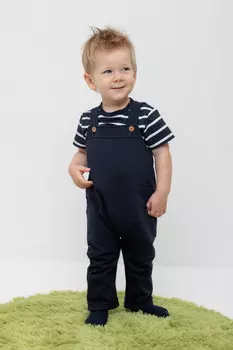 Полукомбинезон для мальчиков CROCKID, КР 6466, цвет - темно-синий