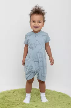 Полукомбинезон для мальчиков CROCKID, КР 6501, цвет - синий