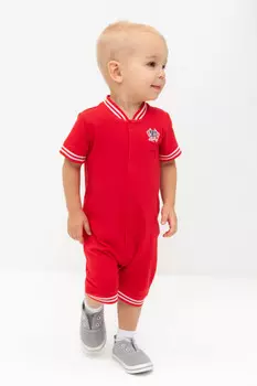 Полукомбинезон для мальчиков CROCKID, КР 6547, цвет - красный