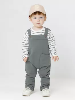 Полукомбинезон для мальчиков CROCKID, КР 6549, цвет - зеленый