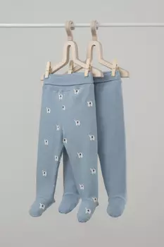 Ползунки для новорожденных CROCKID, К 400220-2уп, цвет - синий