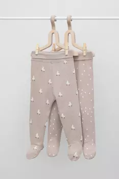 Ползунки для новорожденных CROCKID, К 400220-2уп, цвет - бежевый