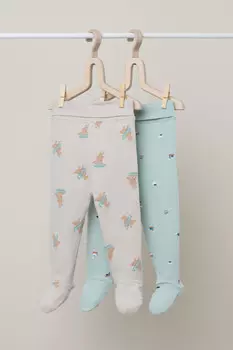 Ползунки для новорожденных CROCKID, К 400220-2уп, цвет - голубой