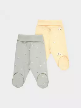 Ползунки для новорожденных CROCKID, К 400220-2уп, цвет - желтый