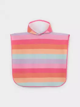 Пончо-полотенце махровое из натурального хлопка для новорожденных CROCKID, К 8535, цвет - желтый