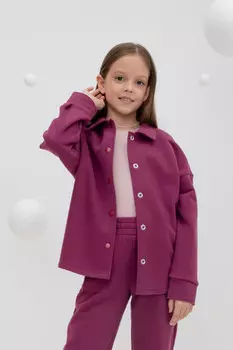 Рубашка для девочек CROCKID, КР 302179, цвет - фиолетовый