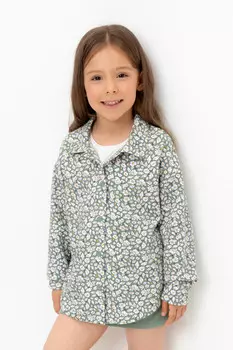 Рубашка для девочек CROCKID, КР 302559, цвет - зеленый
