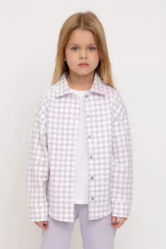 Рубашка для девочек CROCKID, КР 302567, цвет - фиолетовый