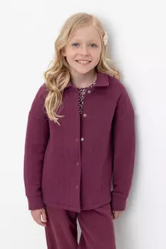 Рубашка для девочек CROCKID, КР 302577, цвет - бордовый