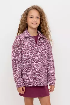 Рубашка для девочек CROCKID, КР 302578, цвет - бордовый