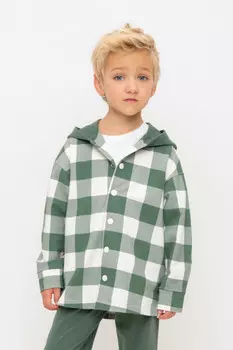 Рубашка для мальчика для мальчиков CROCKID, КР 302540, цвет - зеленый