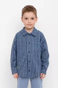Рубашка для мальчика для мальчиков CROCKID, КР 302609, цвет - голубой