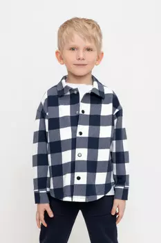 Рубашка для мальчика для мальчиков CROCKID, КР 302583, цвет - темно-синий