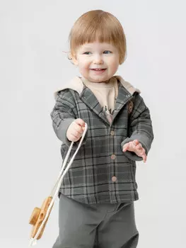 Рубашка на кнопках для мальчика для мальчиков CROCKID, КР 302776, цвет - зеленый