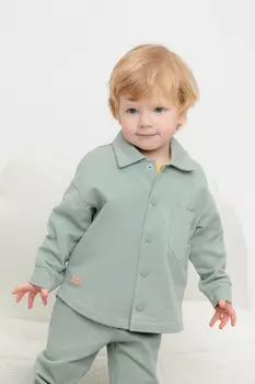 Рубашка на кнопках для мальчика для мальчиков CROCKID, КР 302412, цвет - минт