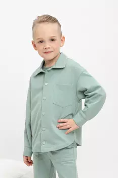 Рубашка на кнопках для мальчика для мальчиков CROCKID, КР 302412, цвет - минт
