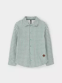 Рубашка на кнопках для мальчика для мальчиков CROCKID, КР 302567-1, цвет - зеленый