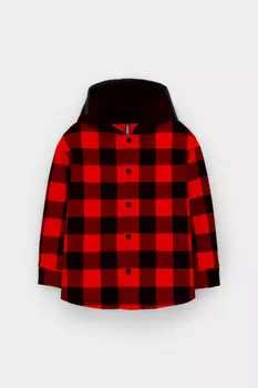 Рубашка с капюшоном для мальчика для мальчиков CROCKID, КР 302681-1, цвет - красный