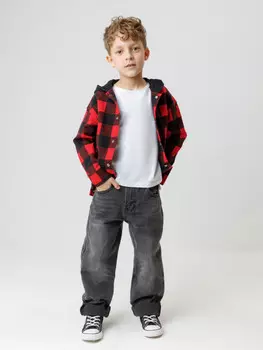 Рубашка с капюшоном для мальчика для мальчиков CROCKID, КР 302681, цвет - красный