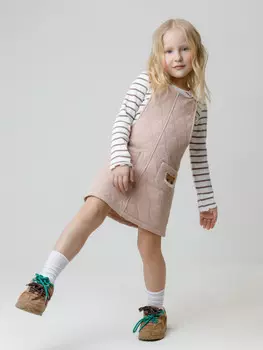 Сарафан для девочек CROCKID, КР 5712, цвет - бежевый