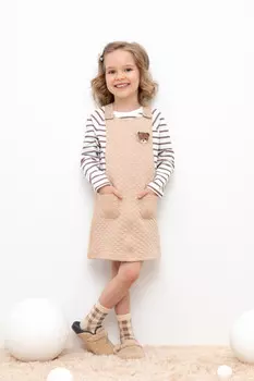 Сарафан для девочек CROCKID, КР 5712, цвет - бежевый