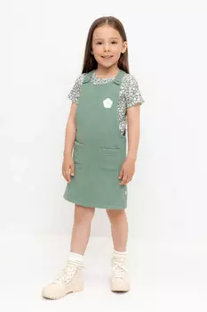 Сарафан для девочек CROCKID, КР 5712, цвет - зеленый