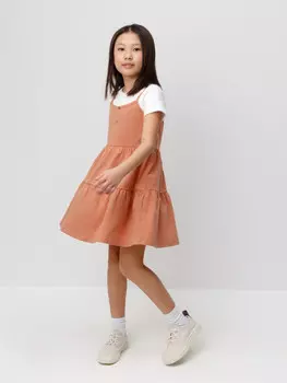 Сарафан для девочек CROCKID, КР 5799, цвет - коричневый