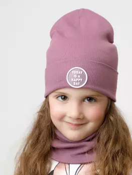 Шапка для девочек CROCKID, К 8149/25, цвет - фиолетовый