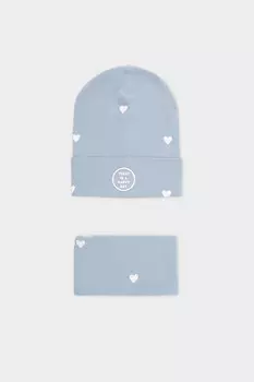 Шапка для девочек CROCKID, К 8171, цвет - синий