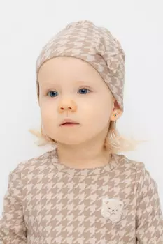 Шапка для девочек CROCKID, КР 8170, цвет - бежевый