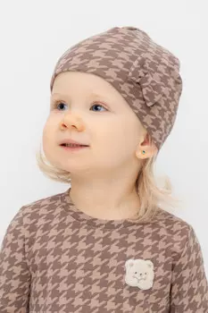 Шапка для девочек CROCKID, КР 8170, цвет - бежевый