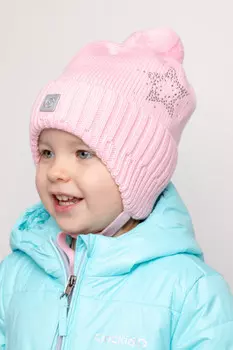 Шапка для девочек CROCKID, КВ 20218/ш, цвет - розовый