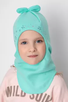Шапка для девочек CROCKID, КВ 20253, цвет - бирюзовый