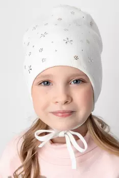 Шапка для девочек CROCKID, КВ 20256, цвет - бежевый