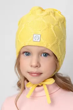 Шапка для девочек CROCKID, КВ 20279, цвет - желтый